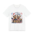 4th of July Yorkie Dogs T-Shirt — Patriotic American Flag Tee