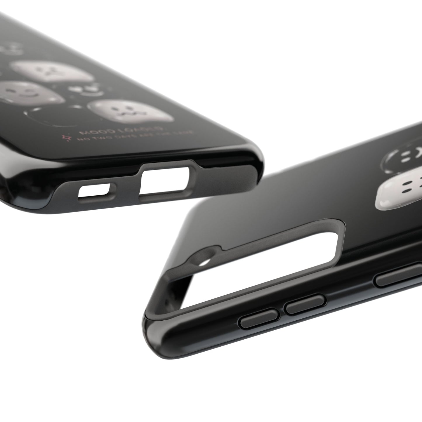 Tough Phone Case — Mood Loaded Black/White Emoji Design (Flip It, Feel It)