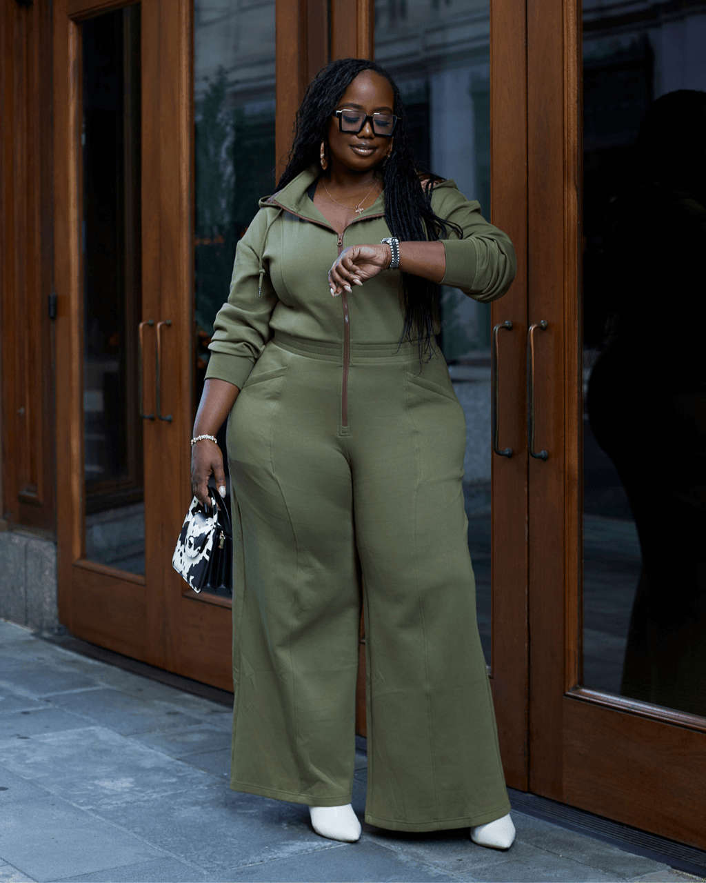 Green Satin Lined Jumpsuit
