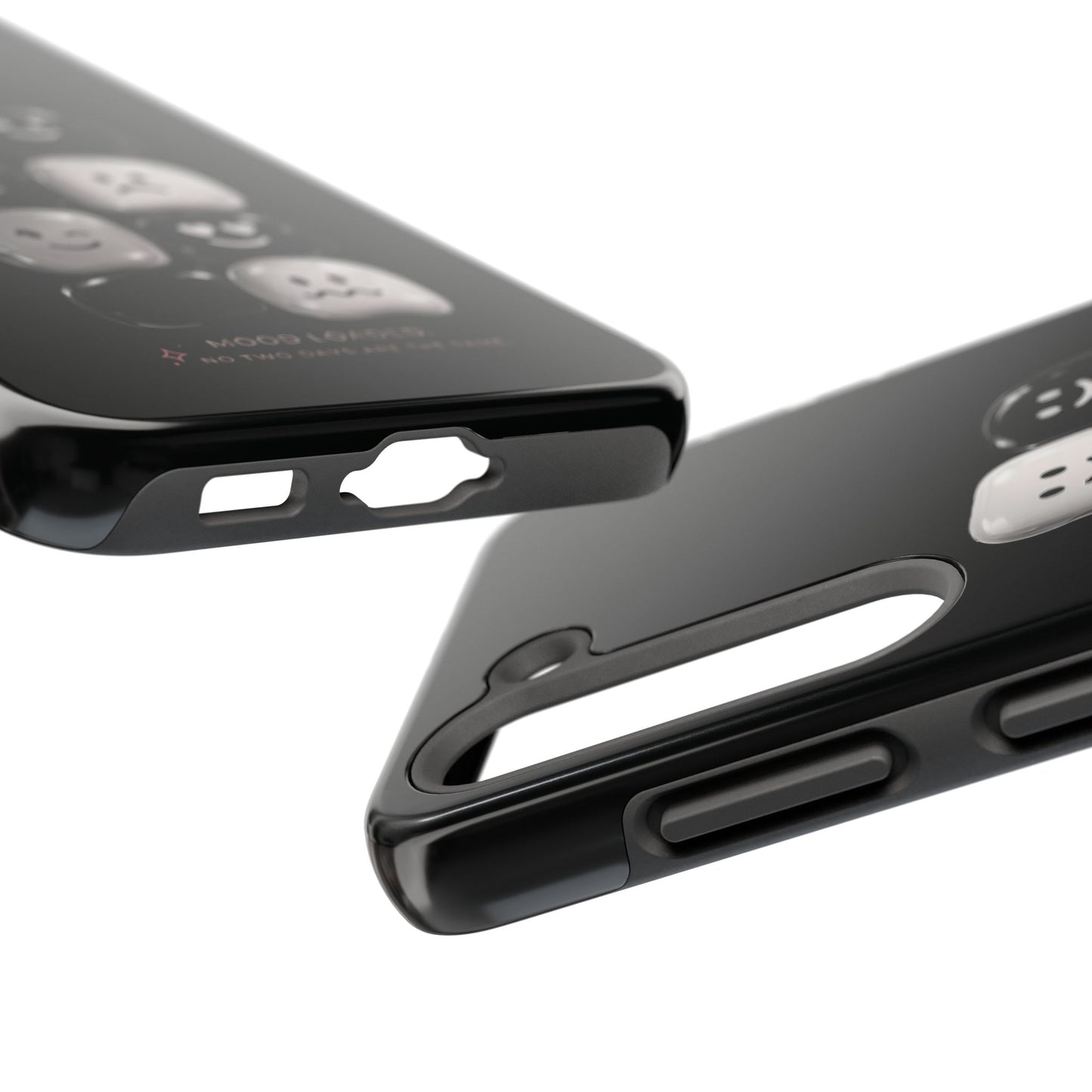 Tough Phone Case — Mood Loaded Black/White Emoji Design (Flip It, Feel It)